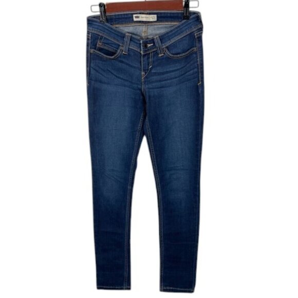 Levi’s Demi Curve‎ Skinny Jeans Women’s W26 L32 Blue Low Rise Stretch Denim - Picture 1 of 9